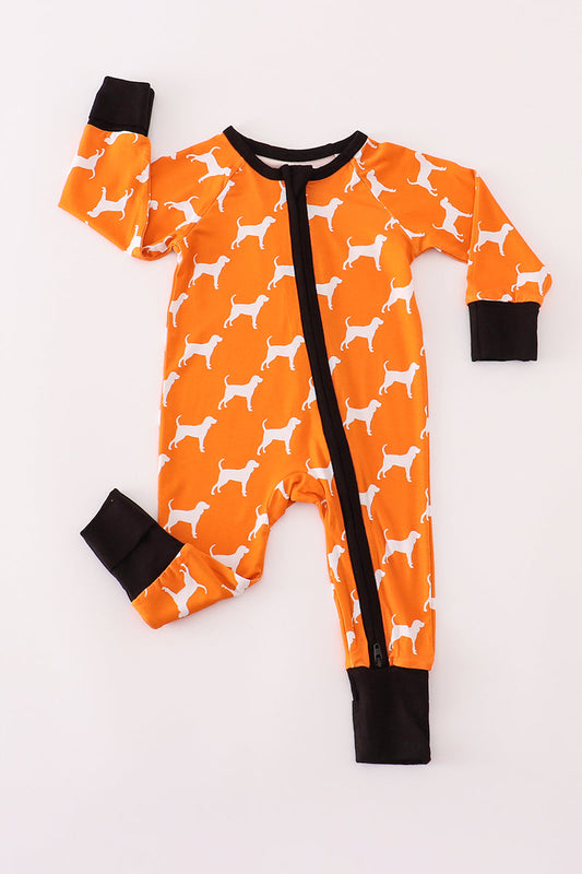 Orange Tennessee bamboo romper