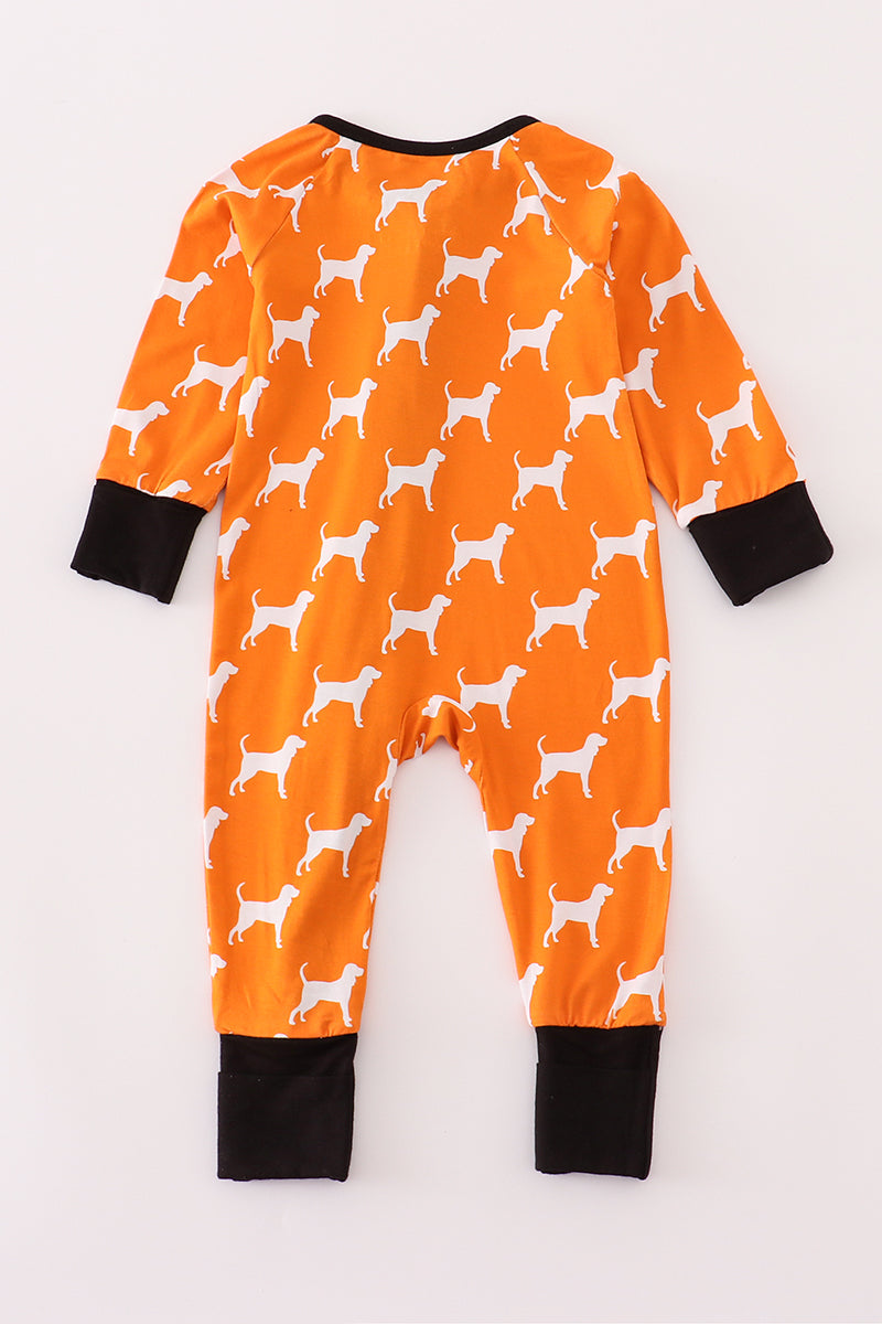 Orange Tennessee bamboo romper